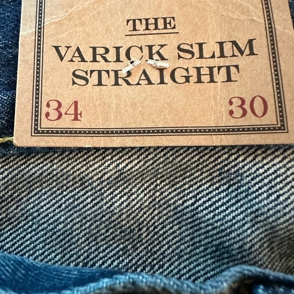 Polo Ralph Lauren Varick Slim Straight Serape Patch Distressed Denim Pants 34 30 - Picture 3 of 10